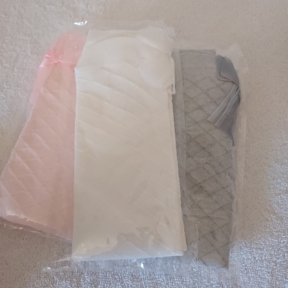 Toptim 3 Pairs Girls, Kids Over Knee Stockings Nwot Pink, White, Grey - Picture 6 of 8